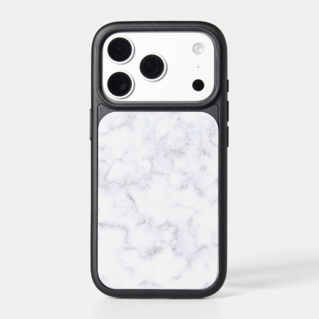 White Marble Trendy  Otterbox iPhone Case (Back)