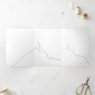 White Marble Tri-Fold Program