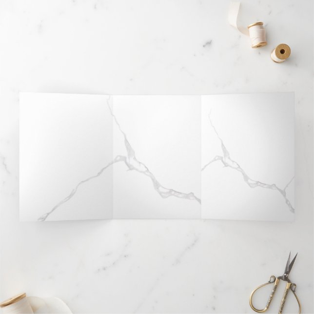White Marble  Tri-Fold Program (Inside)