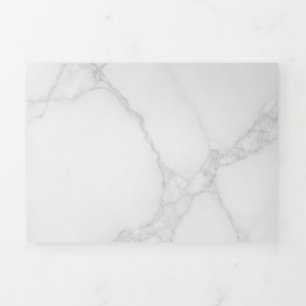 White Marble Tri-Fold Program