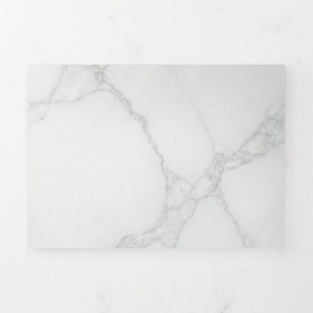 White Marble Tri-Fold Program (Cover)