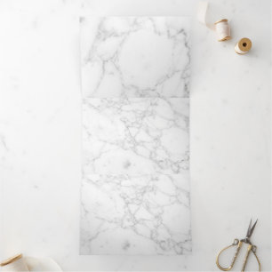 White Marble Tri-Fold Program