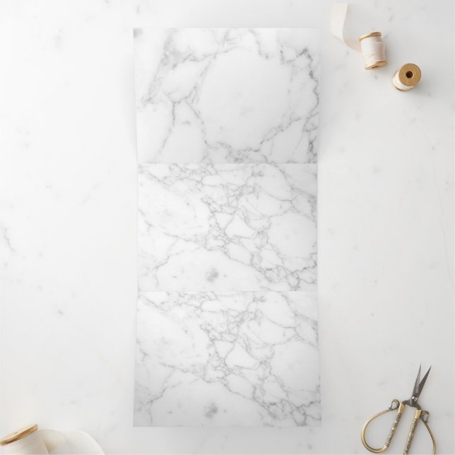 White Marble Tri-Fold Program (Inside)