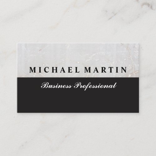 White Marble  Two Tone Business Card