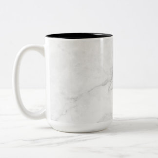 White Marble Two-Tone Coffee Mug