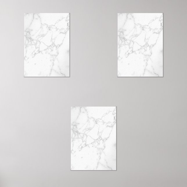 White Marble Wall Art Sets (Front)