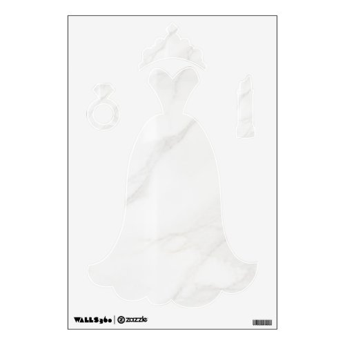 White Marble Wall Decal