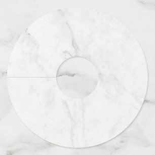 White Marble Wine Glass Tag