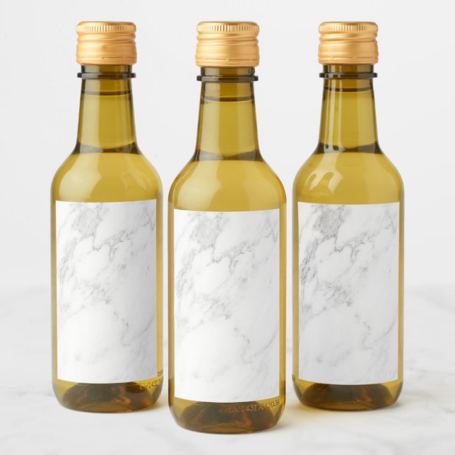 White Marble Wine Label (Bottles)