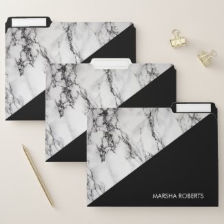 White Marble With Black Grain And Triangle