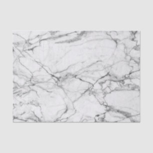 White Marble With Gray Pattern Tissue Paper
