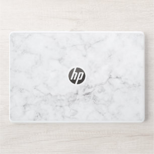 White Marble with Subtle Grey Veins Seamless Textu HP Laptop Skin