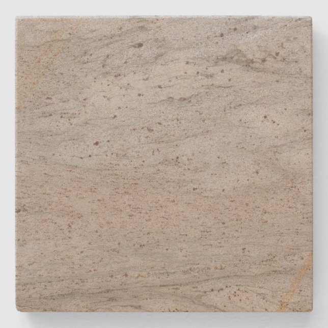 White Marbled Spotted Square Stone Coaster (Front)