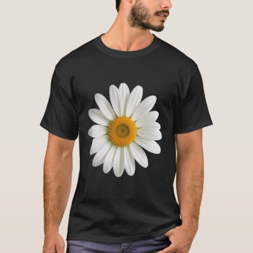 White Marguerite Flower T_Shirt