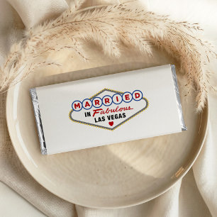 White Married in Fabulous Las Vegas Hershey Bar Favors