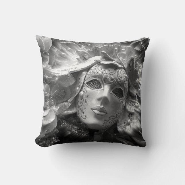 White Masked Angel  Throw Pillow (Front)