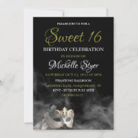 White Masquerade Sweet 16 Invitation
