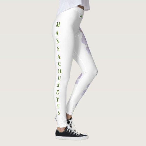 White Massachusetts State Mayflower Leggings