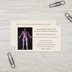 White Massage Therapy Chiropractic Doctor Business Card