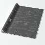 White Mathematic Formulas and Equations Dark Grey Wrapping Paper