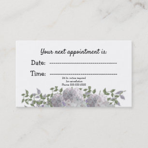 White Mauve Floral Medical Appointment