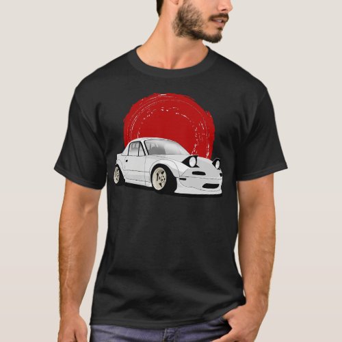 White Mazda Miata NA T_Shirt