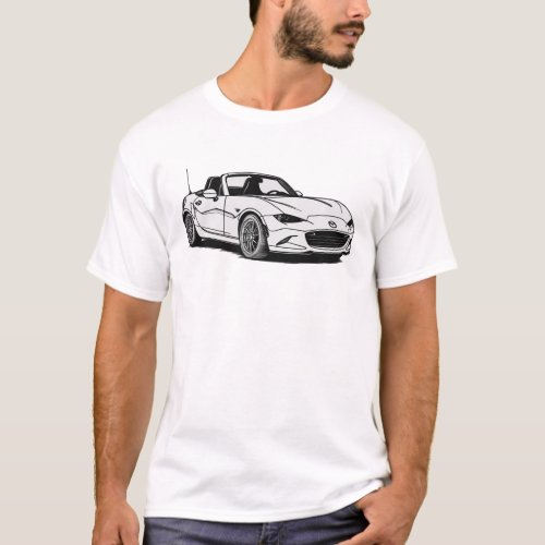 White Mazda Miata T_Shirt