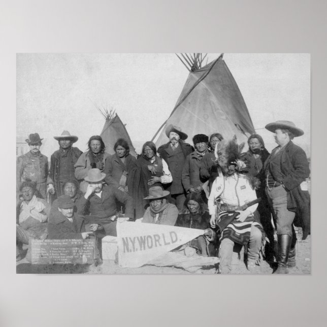 White Men (including Buffalo Bill) and Lakota Poster (Front)