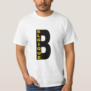 White men's T-shirt BELGIUM