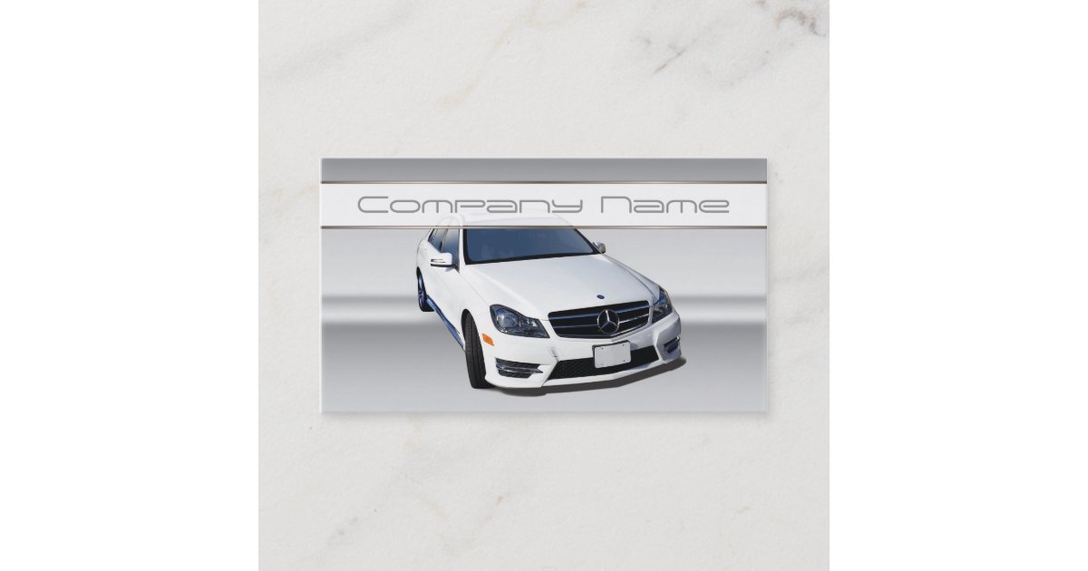 White Mercedes Benz Business Cards Zazzle Com