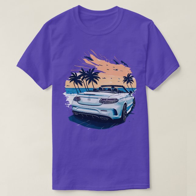 White Mercedes Benz C Class T-Shirt (Design Front)