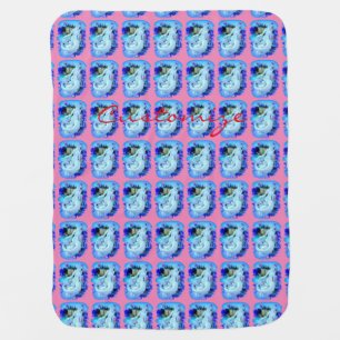 White Mermaid Sitting Thunder_Cove Baby Blanket