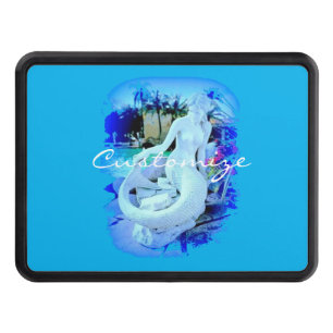 White Mermaid Sitting Thunder_Cove Hitch Cover
