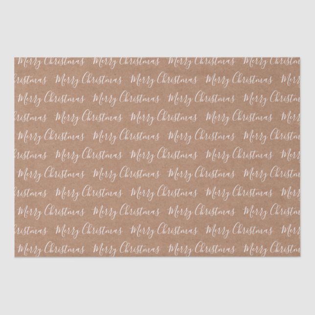 White “Merry Christmas” Kraft paper (Front)
