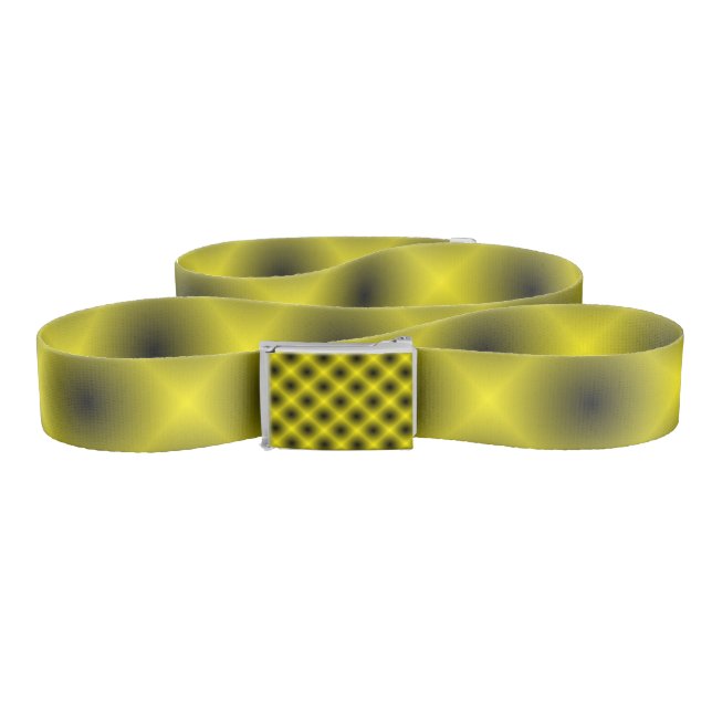 White Mesh Moire by Kenneth Yoncich Belt (Zig-Zag)