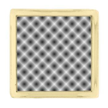 White Mesh Moire By Kenneth Yoncich Gold Finish Lapel Pin by KennethYoncich at Zazzle
