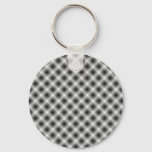 White Mesh Moire By Kenneth Yoncich Keychain at Zazzle