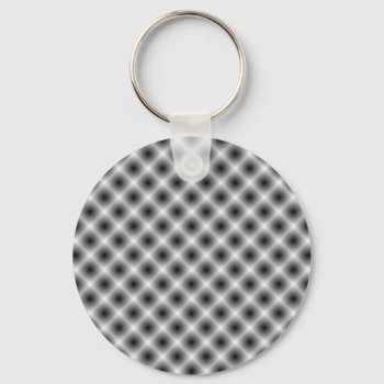 White Mesh Moire By Kenneth Yoncich Keychain by KennethYoncich at Zazzle
