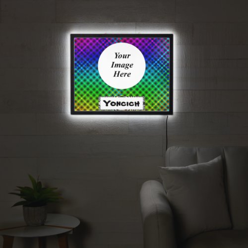 White Mesh Moire by Kenneth Yoncich LED Sign