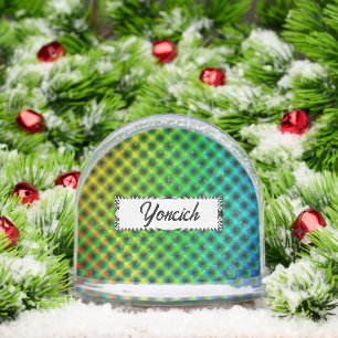 White Mesh Moire by Kenneth Yoncich Snow Globe