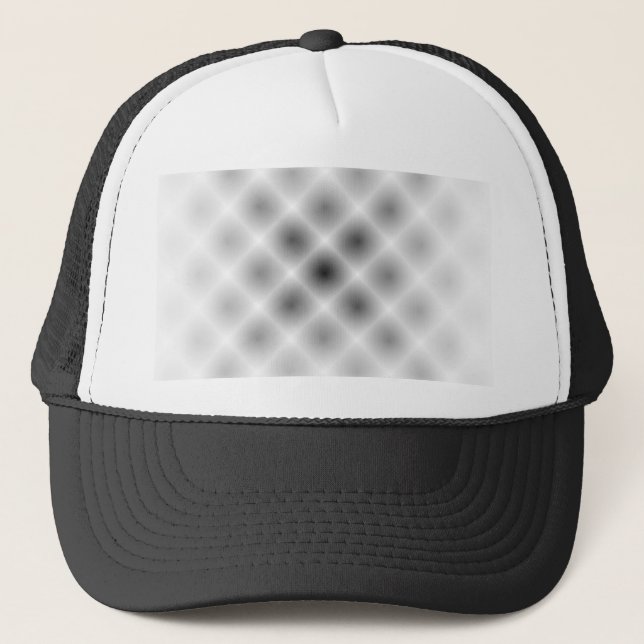 White Mesh Moire by Kenneth Yoncich Trucker Hat (Front)