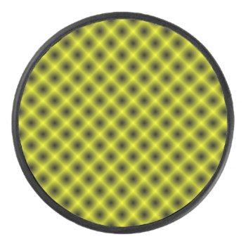 White Mesh Moire (tintable) By Kenneth Yoncich Hockey Puck by KennethYoncich at Zazzle