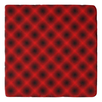 White Mesh Moire (tintable) By Kenneth Yoncich Trivet by KennethYoncich at Zazzle