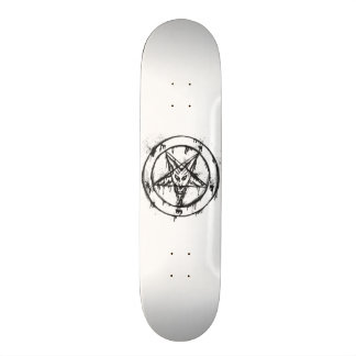 White Messy Baphomet Skateboard Deck
