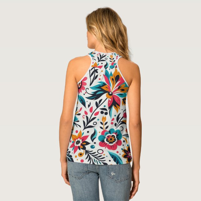 White Mexican Tank Top (Back Full)