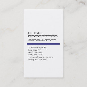 White Midnigt Blue Attractive Charm Business Card