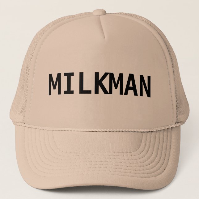 White Milkman Trucker Hat (Front)