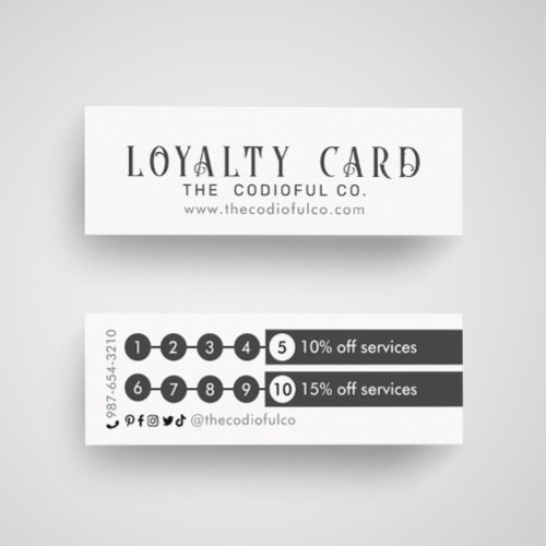 White Mini Loyalty Card