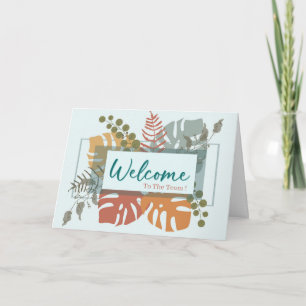 White Minimal Boho Welcome Wishing Card