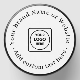 White Minimal   Custom Business Logo Professional  Mini Candle Favors